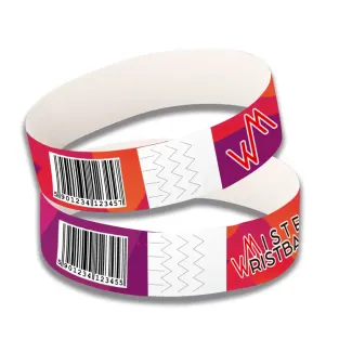 pulseras tyvek con códigos de barra